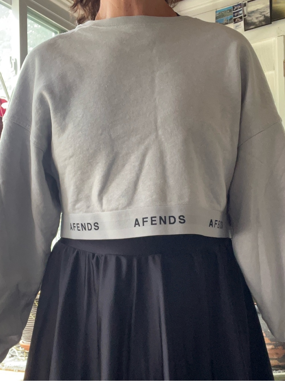 Afends Solid Grey Cropped Sweatshirt
